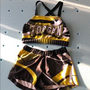 TOP GUN ALLSTARS MIAMI sports bra and short set.